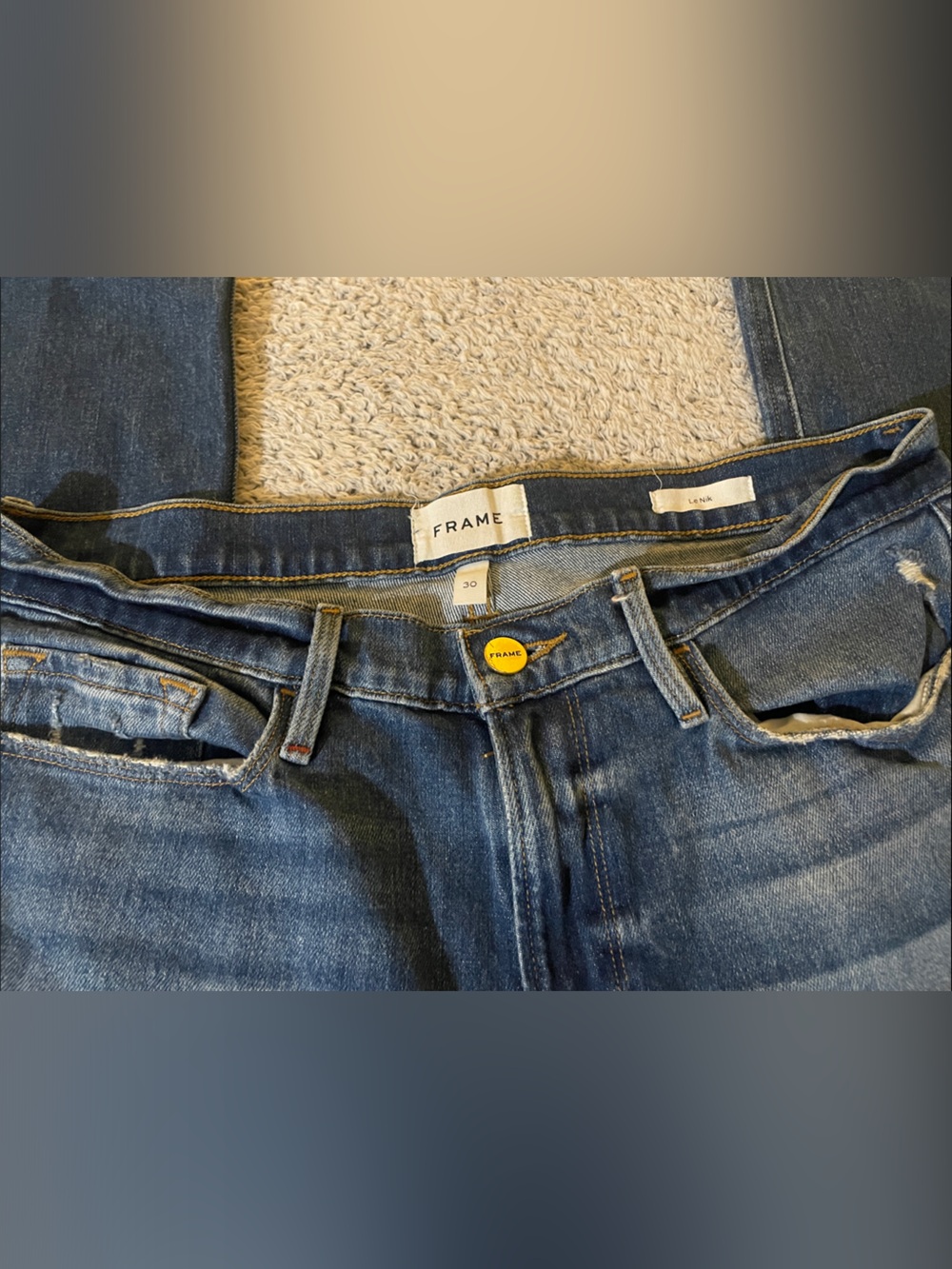 Frame Denim Straight-Leg Jeans in Dark Indigo